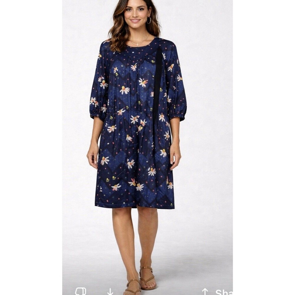 Sonia By Sonia Rykiel Silk Dress Bees And Flowers No Size Tag